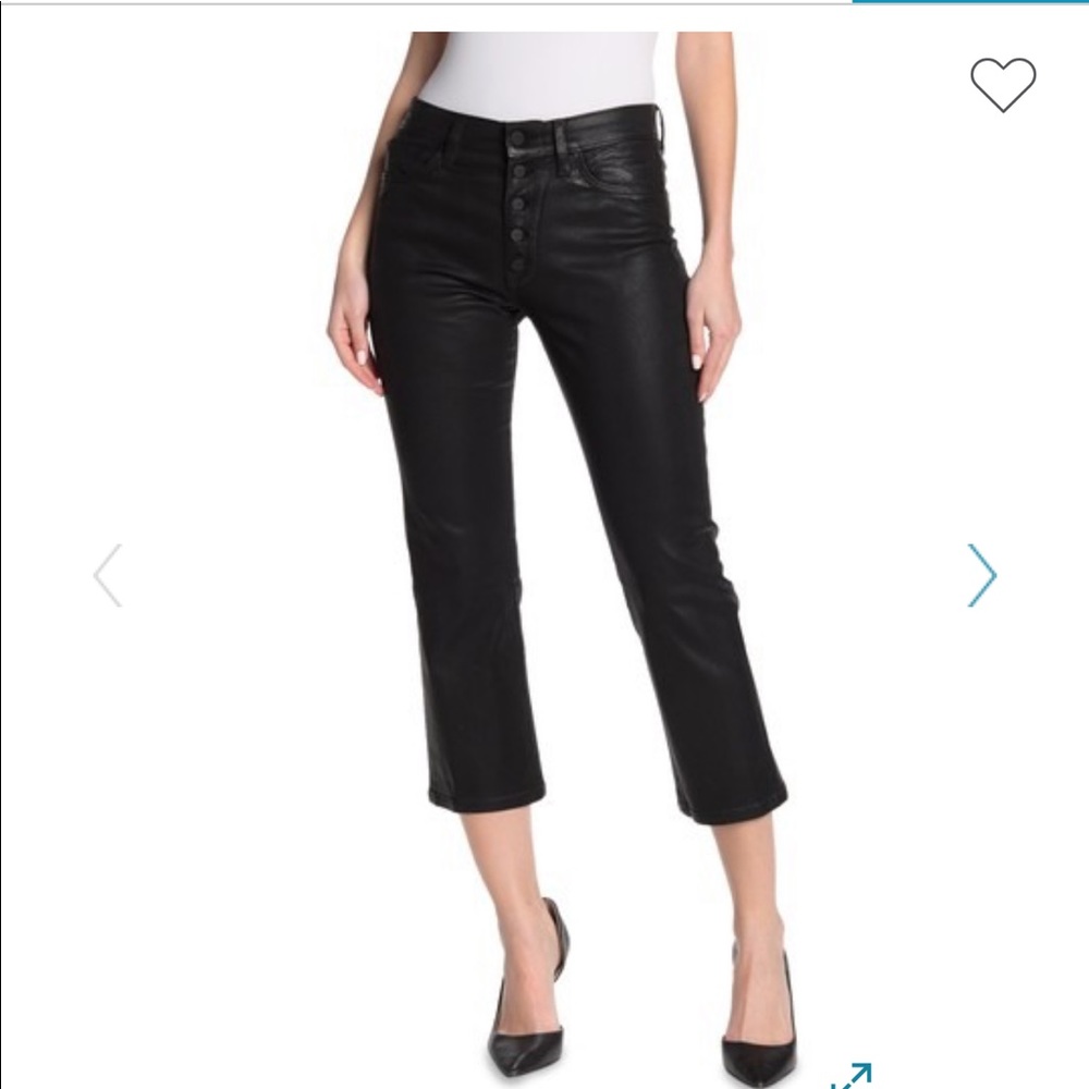NWOT Joe's Jeans Callie Black Cropped Ankle Button-Fly Jeans
